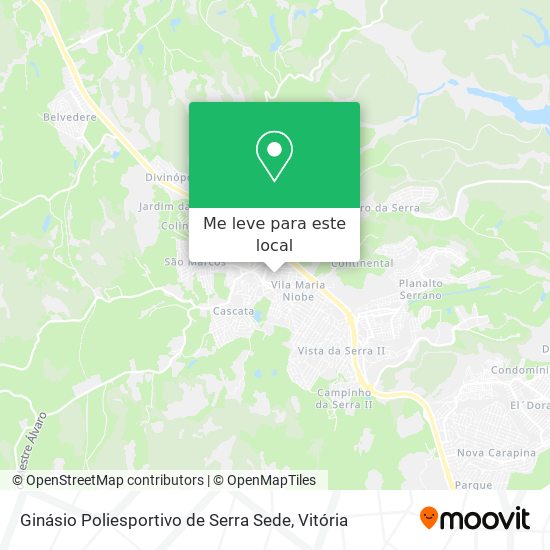 Ginásio Poliesportivo de Serra Sede mapa