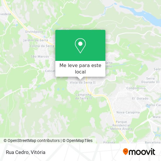 Rua Cedro mapa