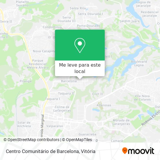 Centro Comunitário de Barcelona mapa