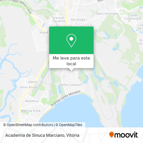 Academia de Sinuca Marciano mapa