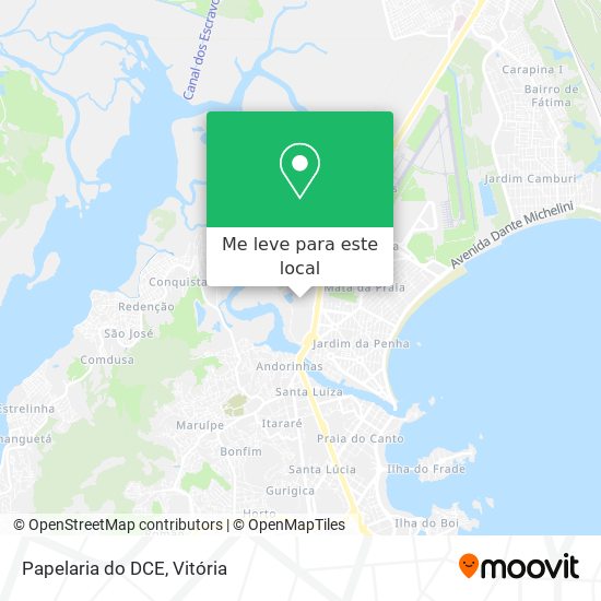 Papelaria do DCE mapa