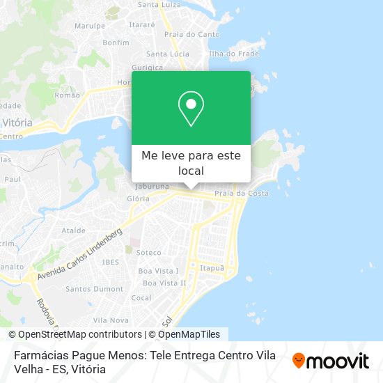 Farmácias Pague Menos: Tele Entrega Centro Vila Velha - ES mapa