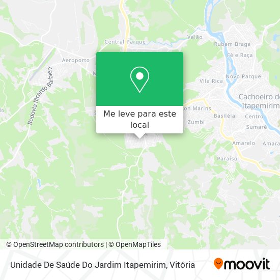 Unidade De Saúde Do Jardim Itapemirim mapa