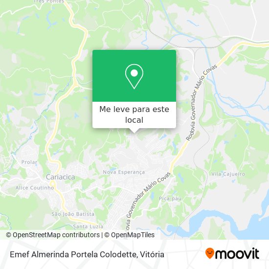 Emef Almerinda Portela Colodette mapa