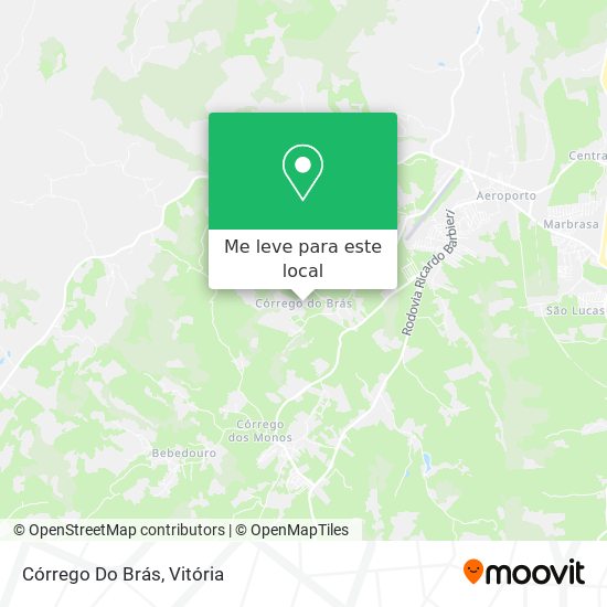 Córrego Do Brás mapa