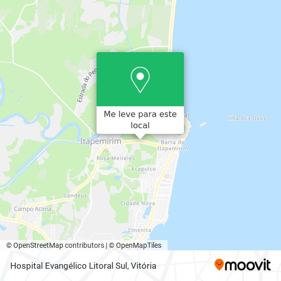 Hospital Evangélico Litoral Sul mapa