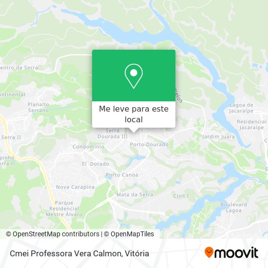 Cmei Professora Vera Calmon mapa