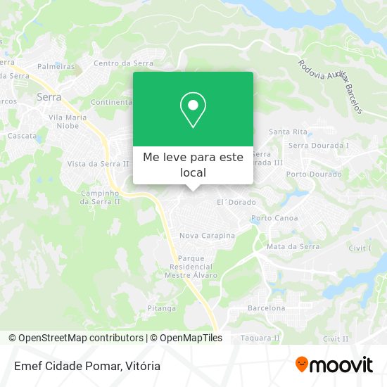 Emef Cidade Pomar mapa