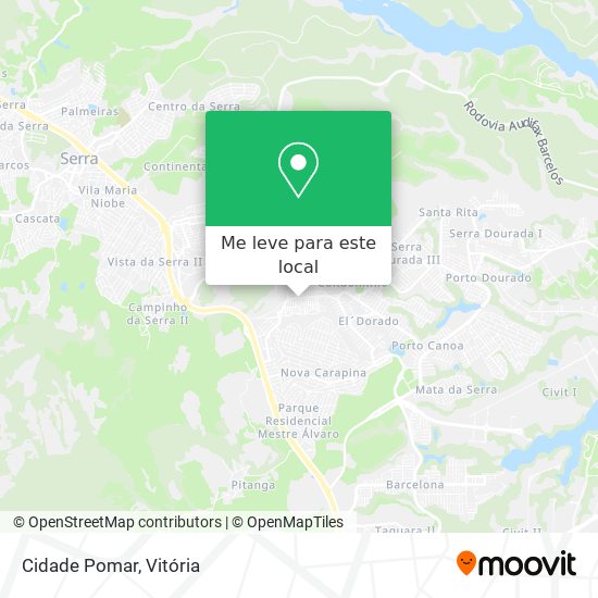 Cidade Pomar mapa