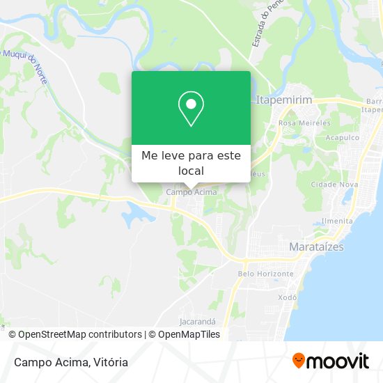 Campo Acima mapa