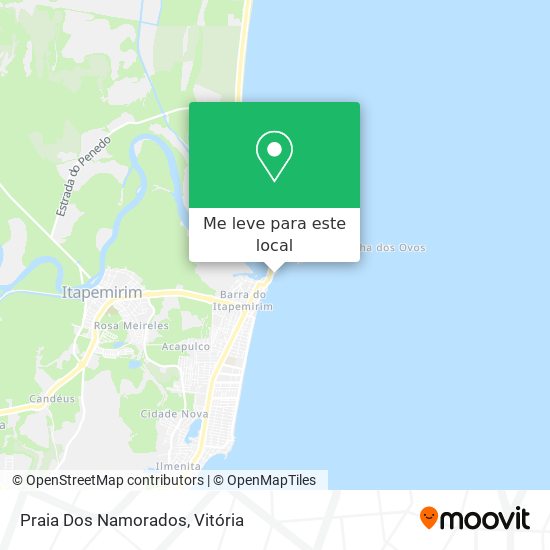 Praia Dos Namorados mapa