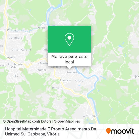Hospital Maternidade E Pronto Atendimento Da Unimed Sul Capixaba mapa