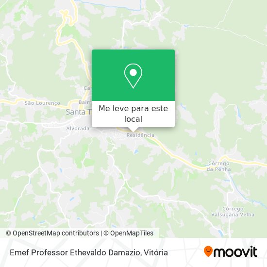 Emef Professor Ethevaldo Damazio mapa