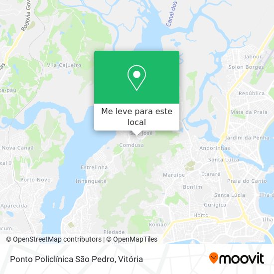 Ponto Policlínica São Pedro mapa