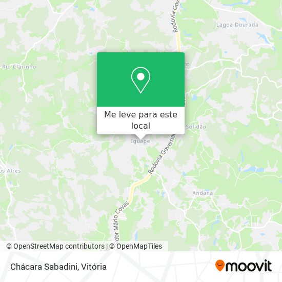 Chácara Sabadini mapa