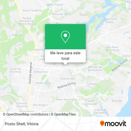 Posto Shell mapa