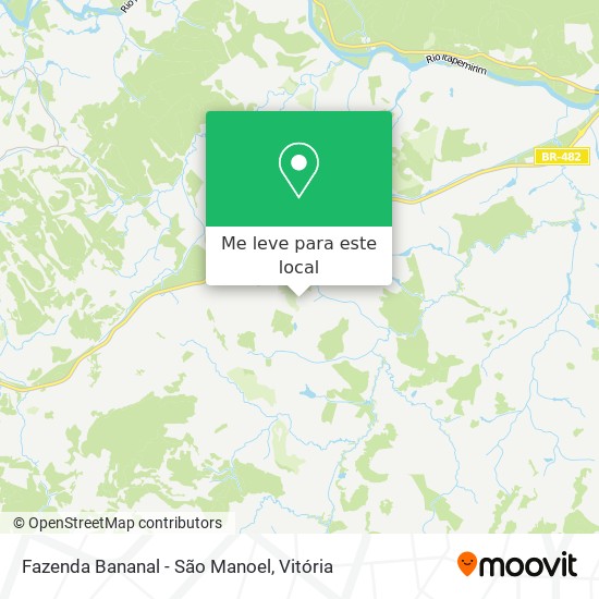 Fazenda Bananal - São Manoel mapa