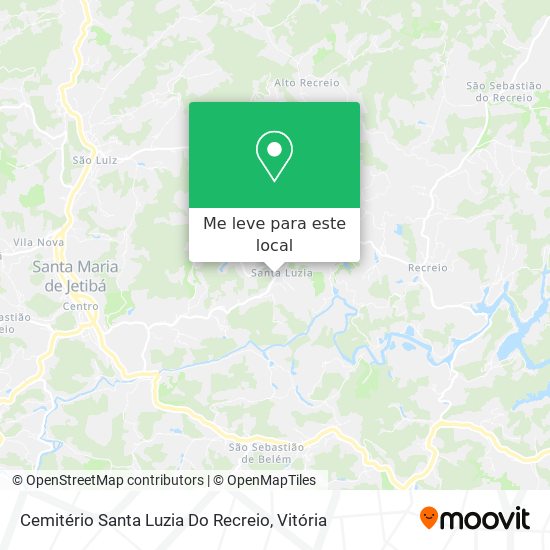 Cemitério Santa Luzia Do Recreio mapa