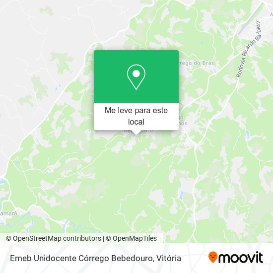 Emeb Unidocente Córrego Bebedouro mapa