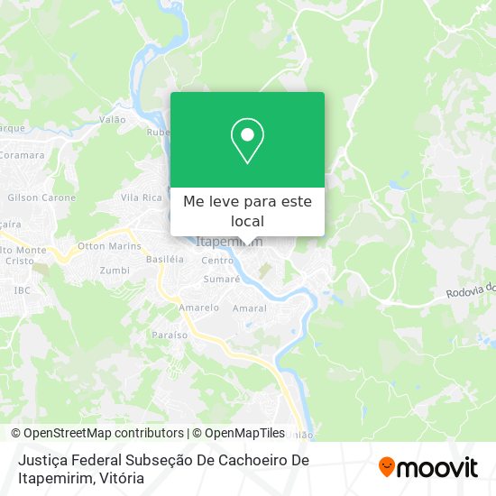 Justiça Federal Subseção De Cachoeiro De Itapemirim mapa