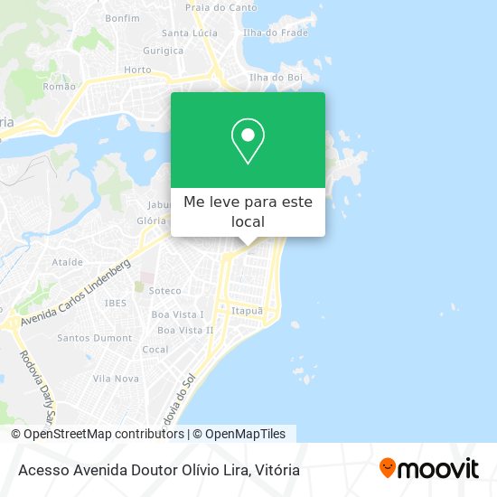 Acesso Avenida Doutor Olívio Lira mapa