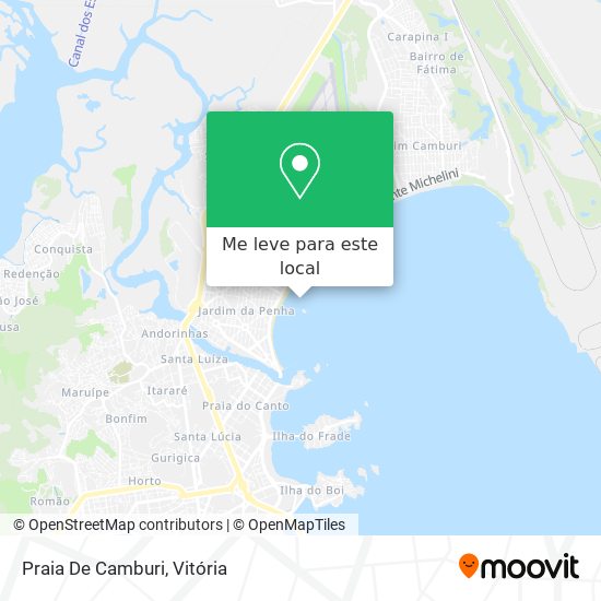 Praia De Camburi mapa