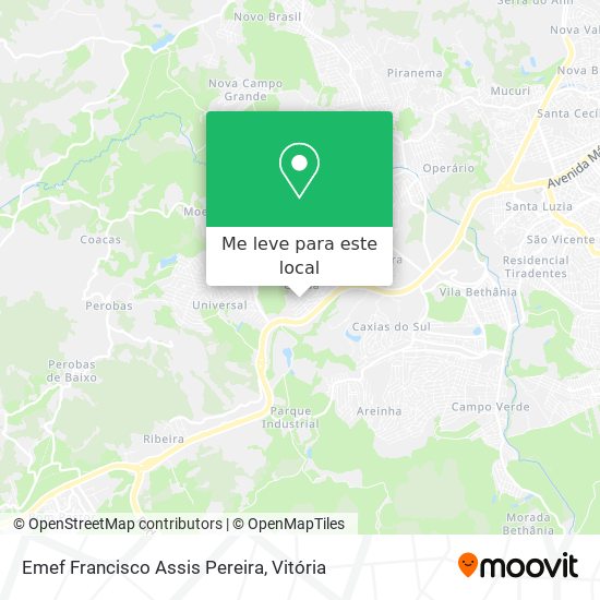 Emef Francisco Assis Pereira mapa