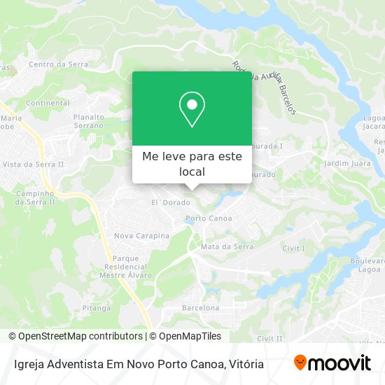 Igreja Adventista Em Novo Porto Canoa mapa