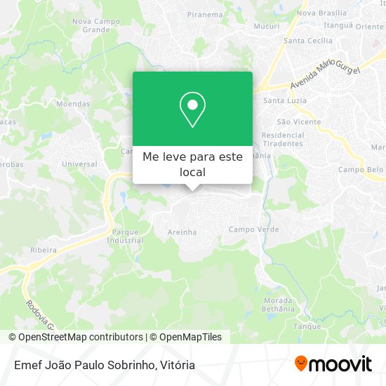 Emef João Paulo Sobrinho mapa