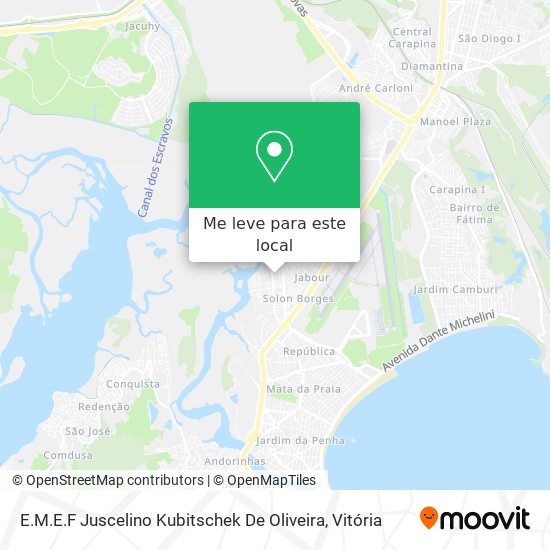 E.M.E.F Juscelino Kubitschek De Oliveira mapa
