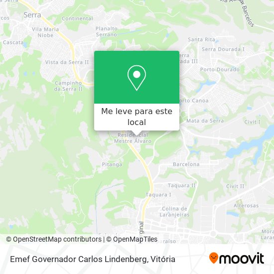 Emef Governador Carlos Lindenberg mapa