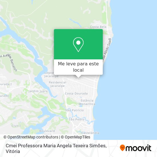 Cmei Professora Maria Angela Texeira Simões mapa