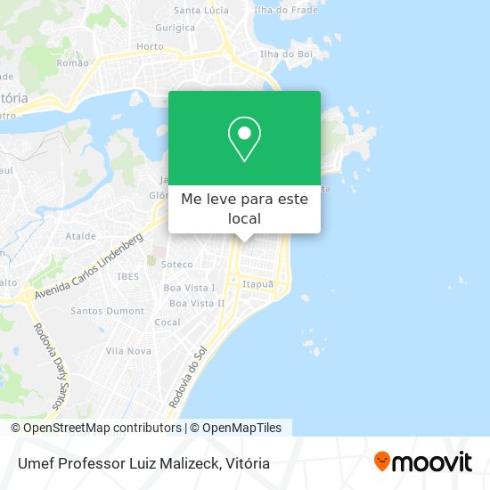 Umef Professor Luiz Malizeck mapa