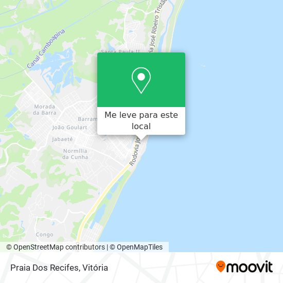 Praia Dos Recifes mapa