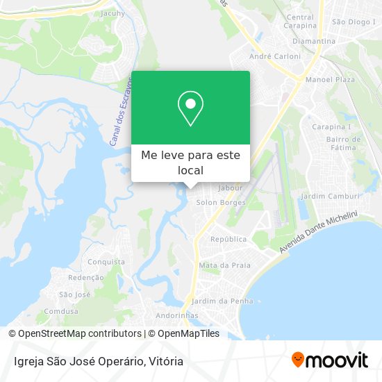 Igreja São José Operário mapa