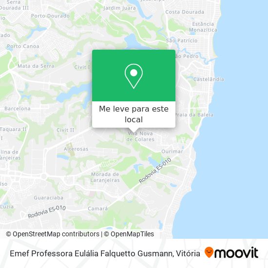 Emef Professora Eulália Falquetto Gusmann mapa