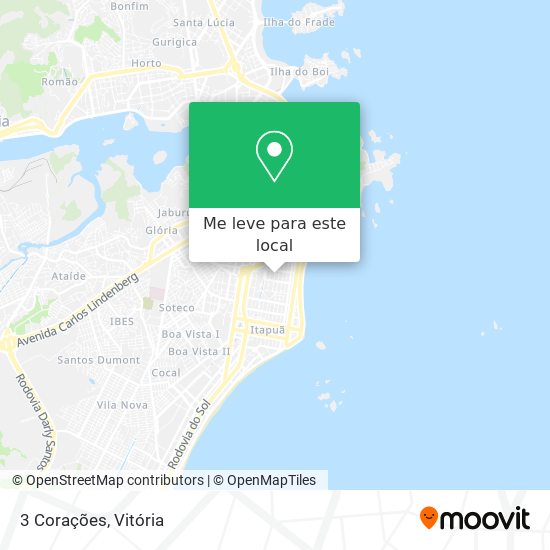3 Corações mapa