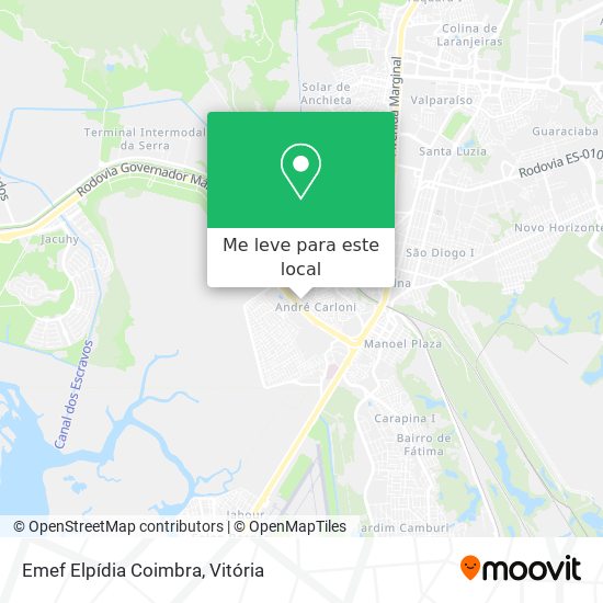Emef Elpídia Coimbra mapa