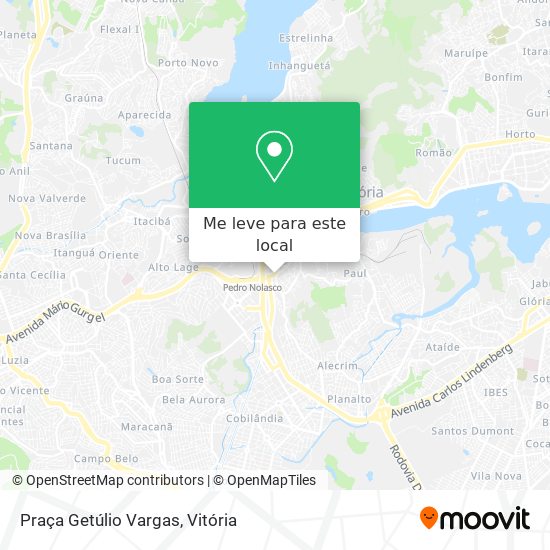 Praça Getúlio Vargas mapa