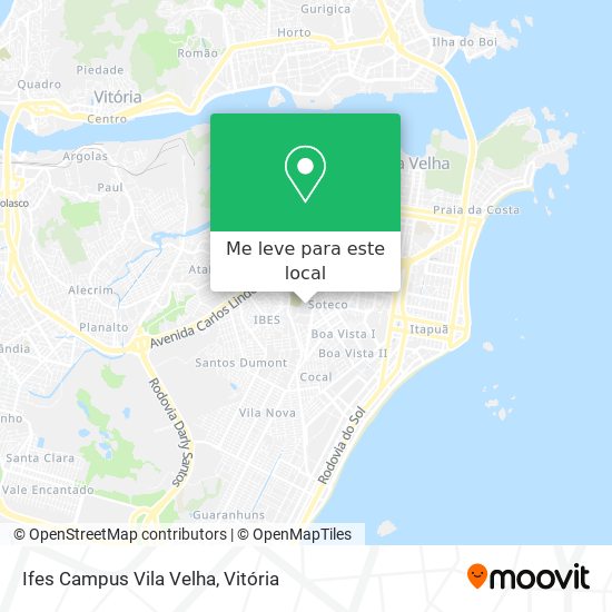 Ifes Campus Vila Velha mapa