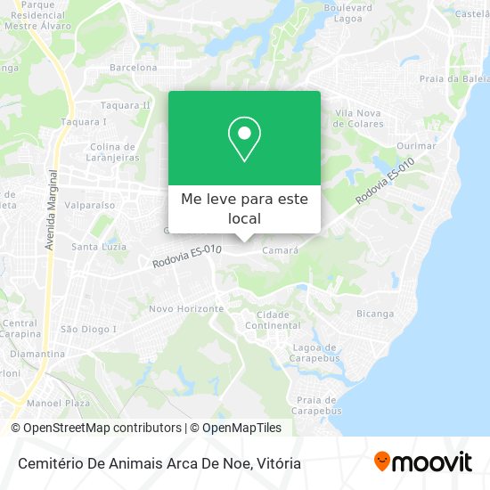 Cemitério De Animais Arca De Noe mapa