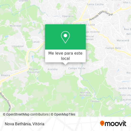Nova Bethânia mapa