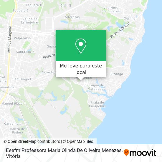 Eeefm Professora Maria Olinda De Oliveira Menezes mapa