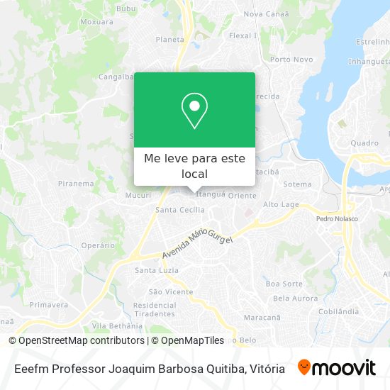 Eeefm Professor Joaquim Barbosa Quitiba mapa