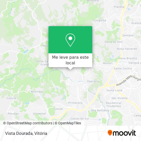 Vista Dourada mapa