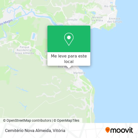 Cemitério Nova Almeida mapa