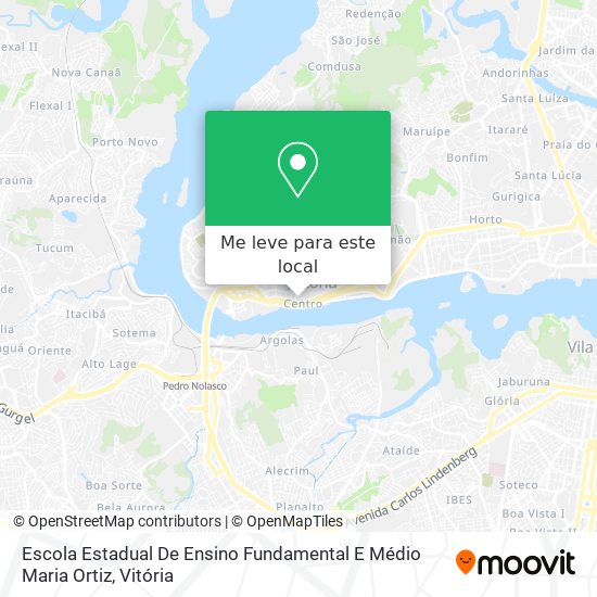 Escola Estadual De Ensino Fundamental E Médio Maria Ortiz mapa