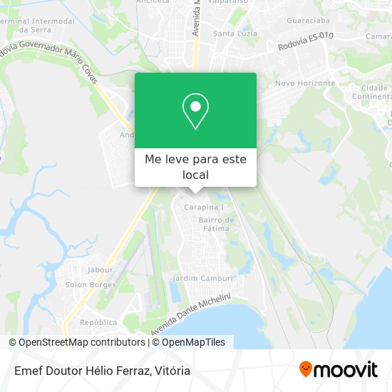 Emef Doutor Hélio Ferraz mapa