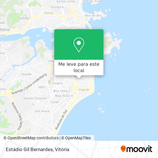 Estádio Gil Bernardes mapa