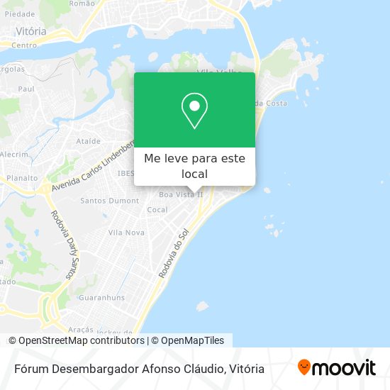 Fórum Desembargador Afonso Cláudio mapa